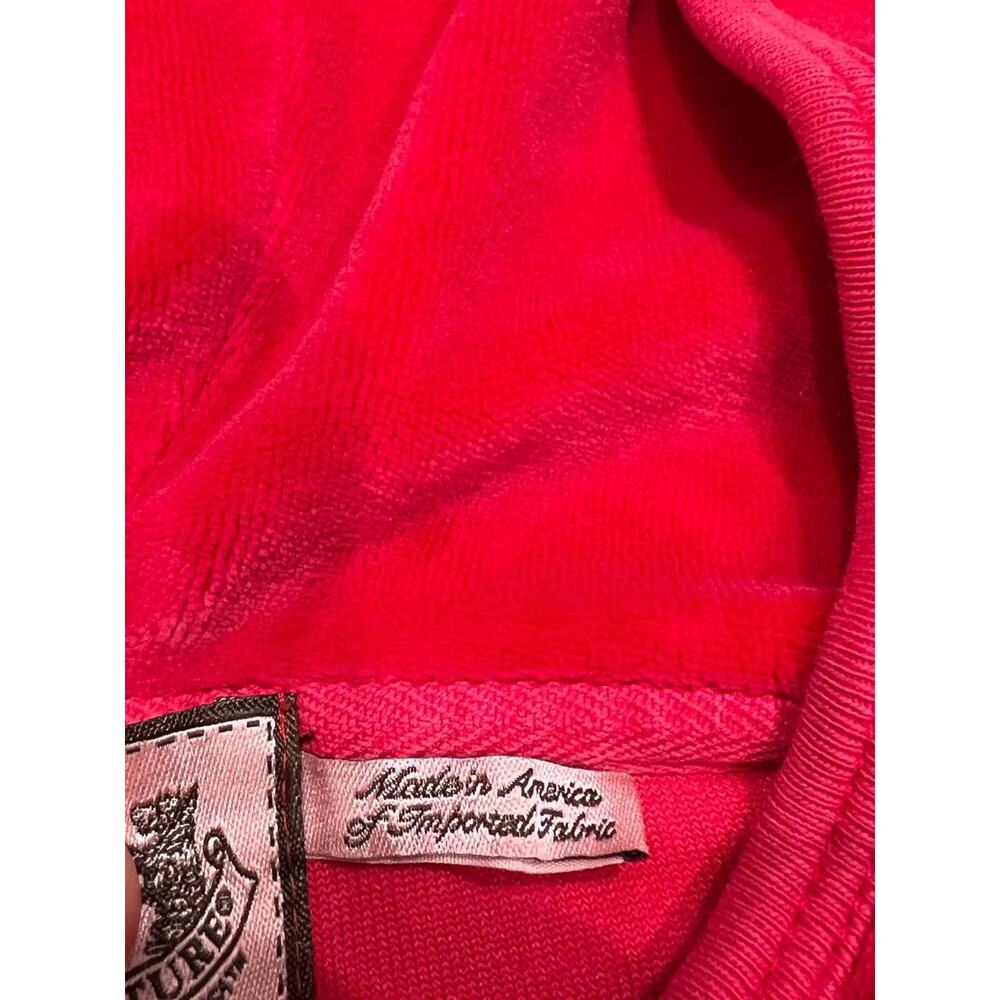 Juicy Couture Hoodie zip up velvet Y2K preppy Womens Red S petite A006837 - Picture 7 of 11